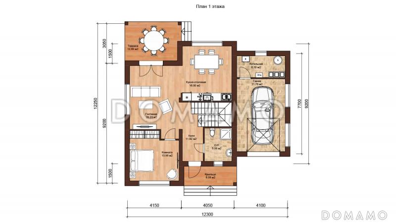 АБЕРДИН 200 / План 1 этажа АБЕРДИН 200 / План 1 этажа