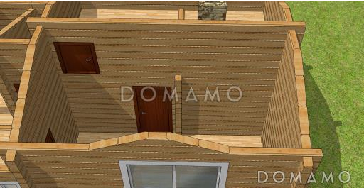 Баня с теплой верандой / Фасад 2