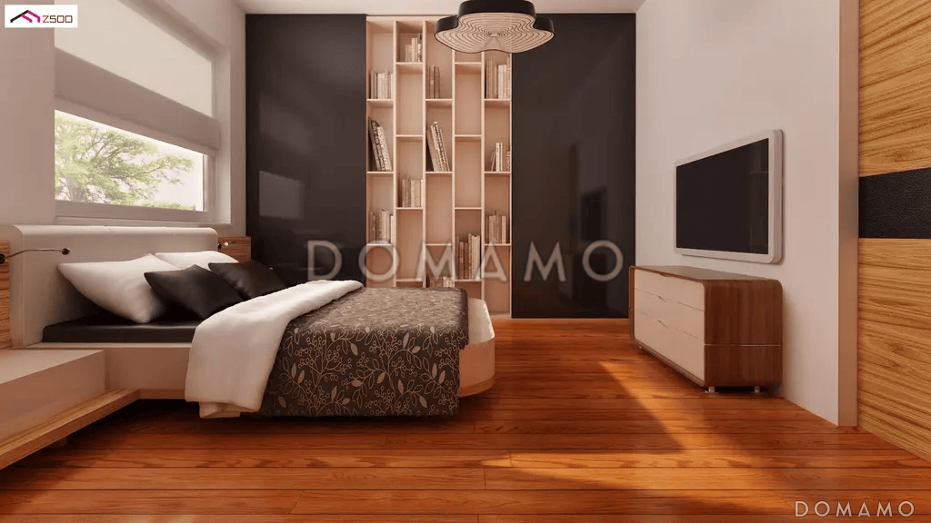 Проект одноэтажного кирпичного дома с просторной гостиной и 3 спальнями / 14