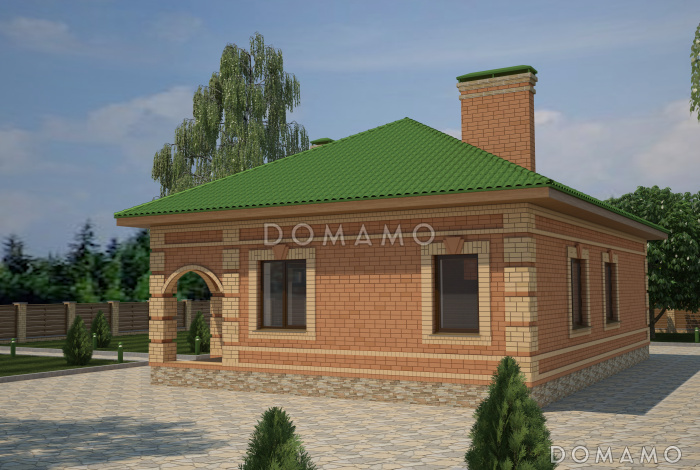 Проект компактного одноэтажного дома Проект компактного одноэтажного дома