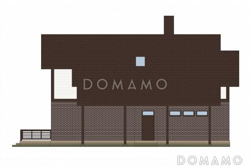 Проект кирпичного дома с отделкой из двух материалов / Фасад 2