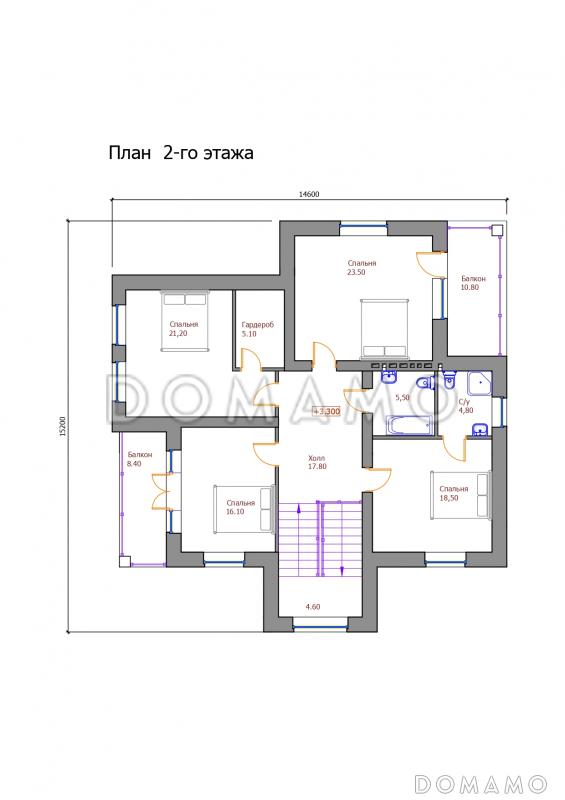 Проект 120 / План 2 этажа