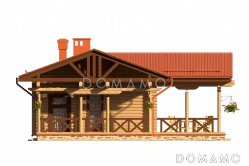 Проект бани c с террасой / Фасад 4