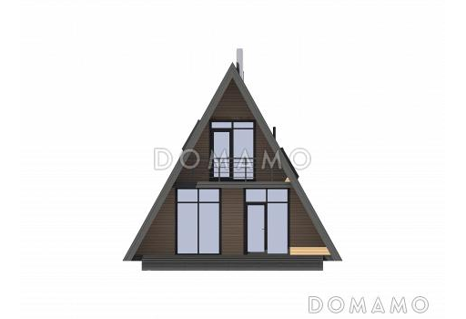 Проект каркасного А-образного дома-шалаша / Фасад 3