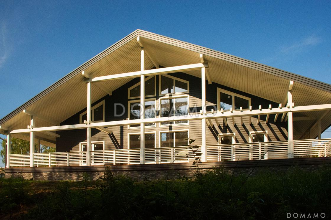 Проект дома из пеноблоков в стиле шале с сауной / 2