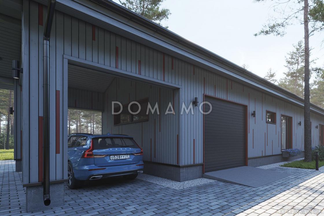 Проект просторного дома Г-образной формы с 3 спальнями, кабинетом, гаражом и крытой террасой с барбекю / 5