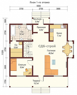 ДБР15 / План 1 этажа
