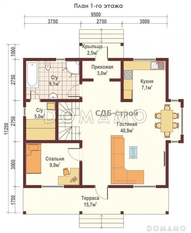 ДБР15 / План 1 этажа