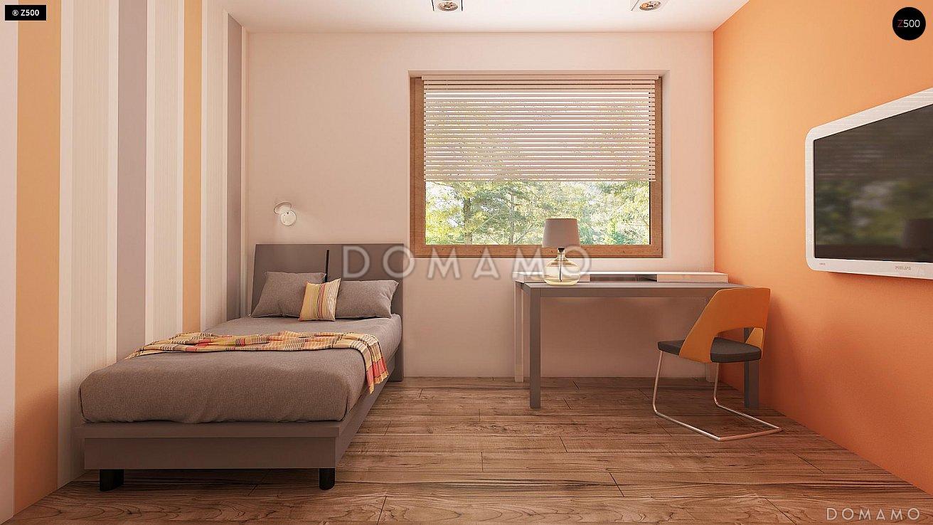 Проект простого компактного одноэтажного дома из газобетона с тремя спальнями / 8