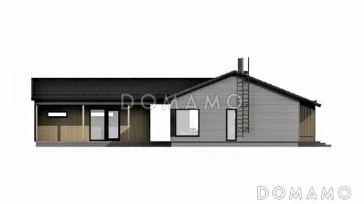 C-203 одноэтажный дом / Фасад 1 C-203 одноэтажный дом / Фасад 1