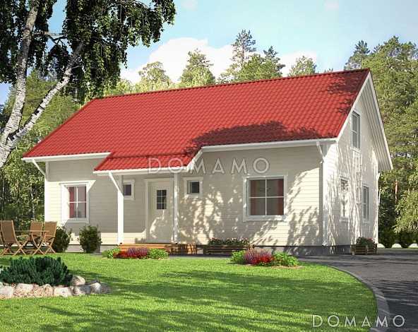 Проект каркасного дома с мансардой и четырьмя спальнями Проект каркасного дома с мансардой и четырьмя спальнями