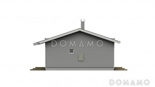 Проект каркасного дома с просторной прихожей / Фасад 4 Проект каркасного дома с просторной прихожей / Фасад 4