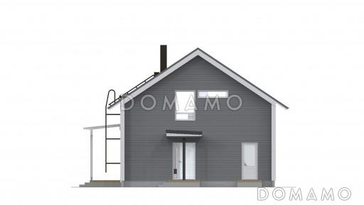 Проект каркасного дома с небольшой кухней / Фасад 2