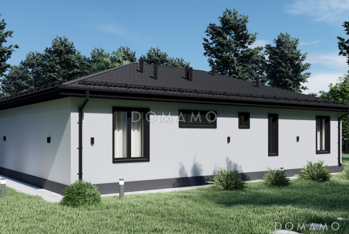 Проект одноэтажного дома с террасой S-119 Проект одноэтажного дома с террасой S-119