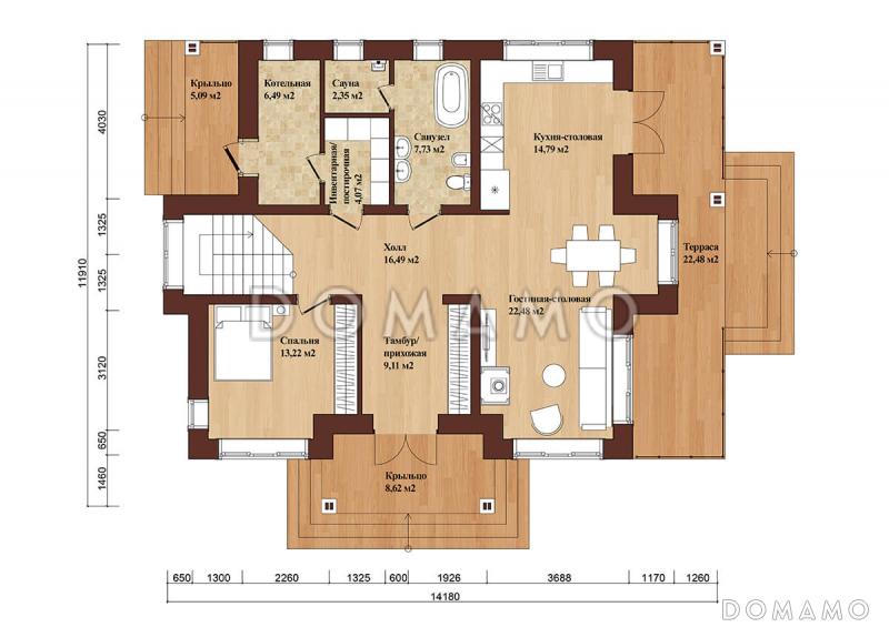 PAVLOVO 250 / План 1 этажа