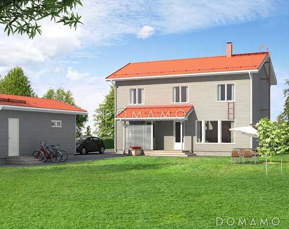 Проект каркасного дома с большой гардеробной в спальной комнате на втором этаже Проект каркасного дома с большой гардеробной в спальной комнате на втором этаже