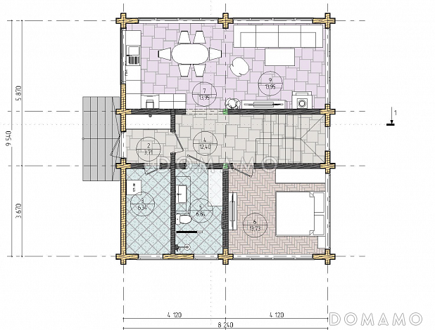 ГРИНВУД 150 / План 1 этажа ГРИНВУД 150 / План 1 этажа