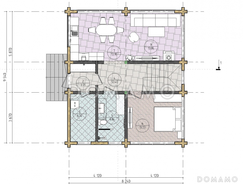 ГРИНВУД 150 / План 1 этажа ГРИНВУД 150 / План 1 этажа
