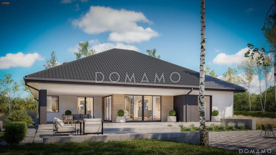 Проект кирпичного дома с мастер-спальней, террасой и гаражом / 5