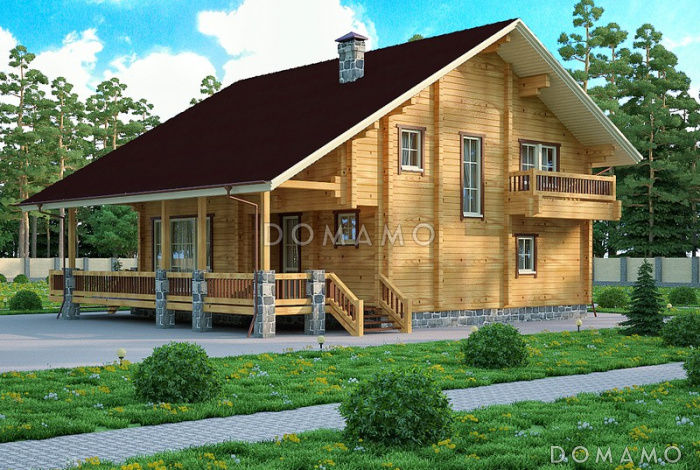 Проект дома с тремя спальнями на мансардном этаже Проект дома с тремя спальнями на мансардном этаже