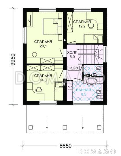 Проект небольшого дома / План мансардного этажа