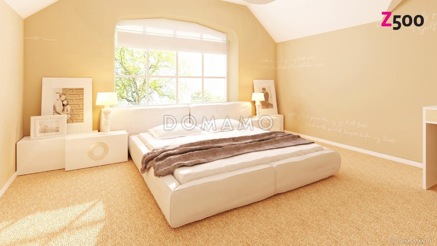 Проект одноэтажного мансардного дома из кирпича с двумя балконами и барбекю на террасе / 7