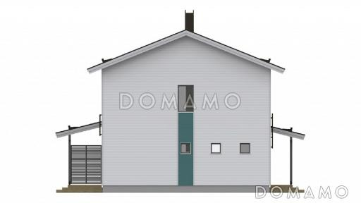 Проект каркасного дома маленькой кухонной зоной / Фасад 2