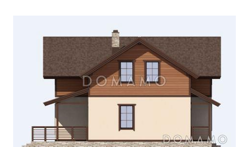 Проект просторного энергоэффективного дома из газобетона / Фасад 4