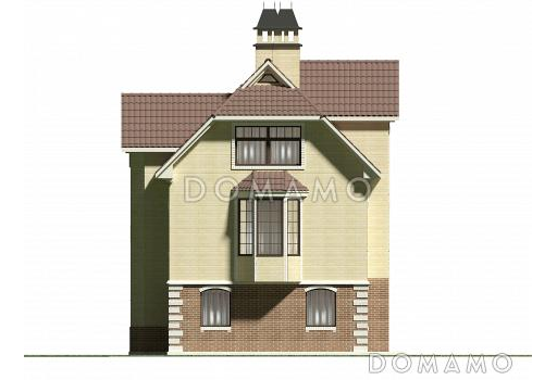 Проект коттеджа с парадным входом. / Фасад 4