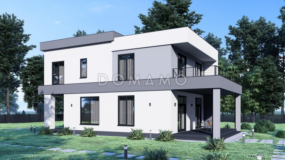 Проект дома в стиле Хай-тек с эксплуатируемой кровлей S-182 / 4