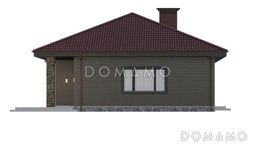 Проект одноэтажного дома с пристроенным гаражом и крытой террасой / Фасад 4