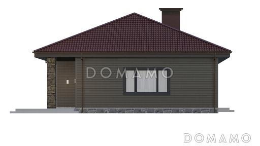 Проект одноэтажного дома с пристроенным гаражом и крытой террасой / Фасад 4