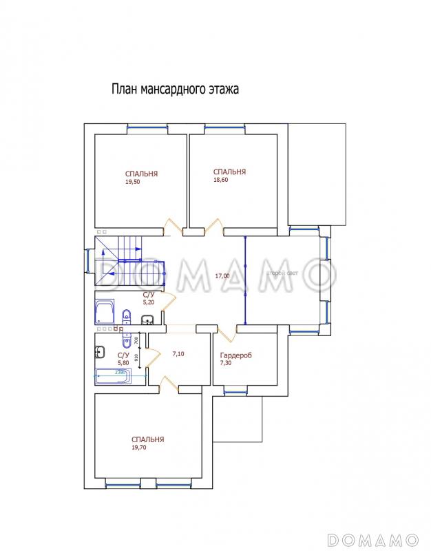 Проект 104 / План 2 этажа