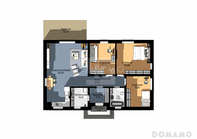 КейСтрой-363 / План 1 этажа