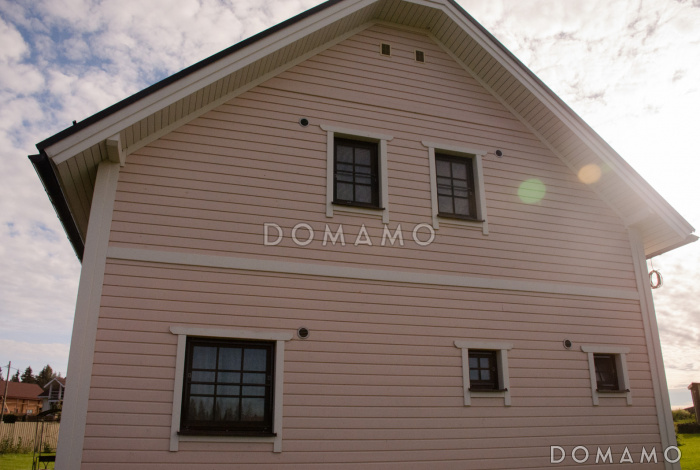 Проект дома из пеноблоков с мансардными окнами