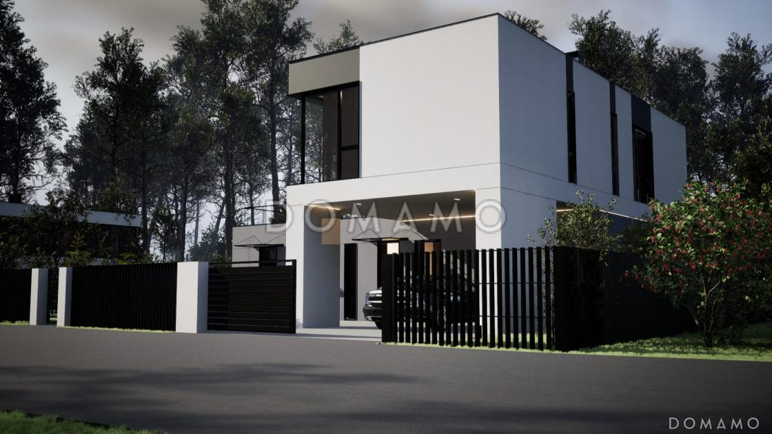 Проект современного двухэтажного дома с 4 спальнями и балконом / 2