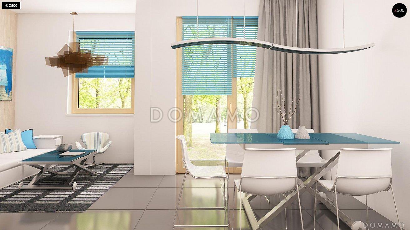 Проект дома из газобетона с мансардой, камином, кабинетом и гаражом / 8