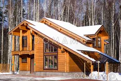 Проект дома из клееного бруса с изолированной кухней-столовой Проект дома из клееного бруса с изолированной кухней-столовой