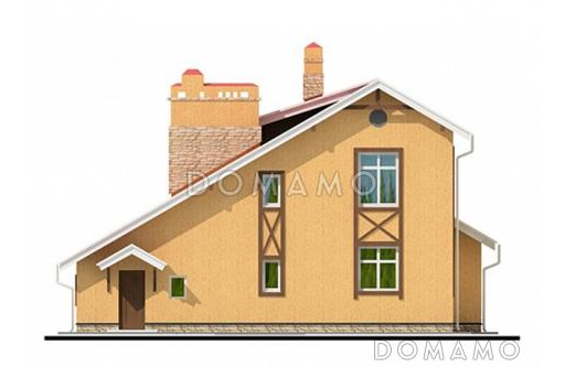Проект дома из пеноблоков с гаражом для одной машины / Фасад 3