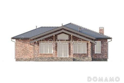 Проект дома с 4 спальнями и дневной зоной со вторым светом / Фасад 3