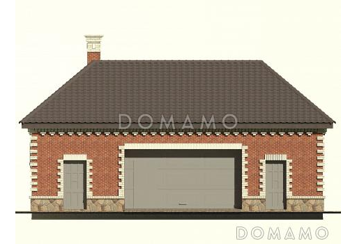 Гараж для машины и квадроцикла / Фасад 1