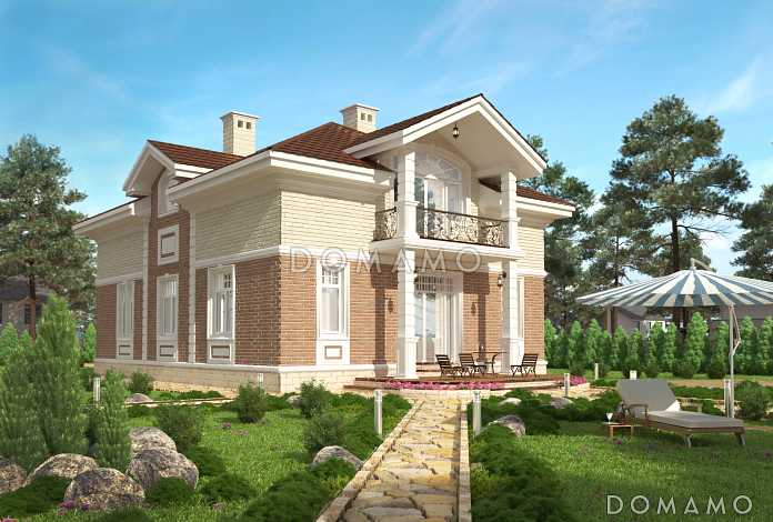 Проект небольшого особняка в классическом стиле  Проект небольшого особняка в классическом стиле