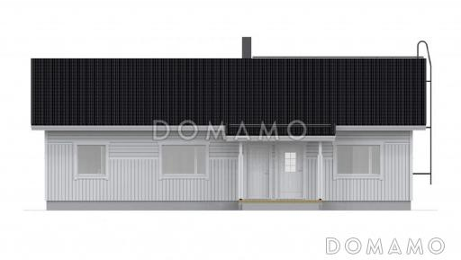 Проект каркасного дома с полукруглым эркером / Фасад 1