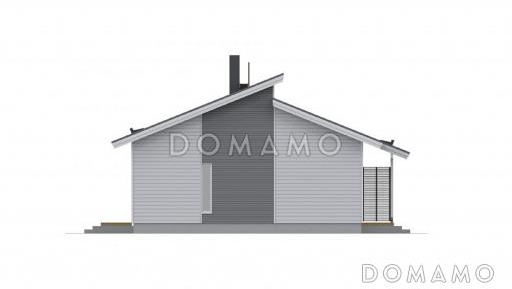 Проект современного каркасного дома с небольшим санузлом / Фасад 2