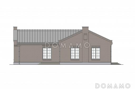 Проект дома с 4 спальнями, кабинетом и просторной дневной зоной с террасой / Фасад 2