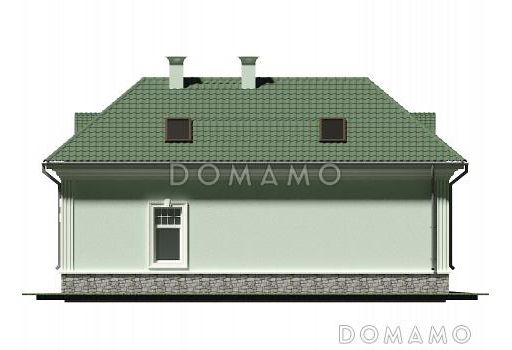 Проект большого гаража на 2 машины с котельной и мансардой / Фасад 2