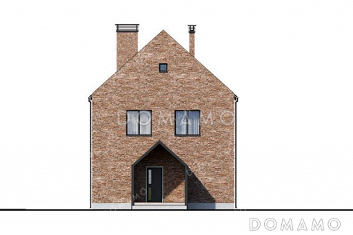 Проект двухэтажного дома с террасой / Фасад 2