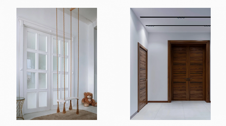 Двери в интерьере загородного дома