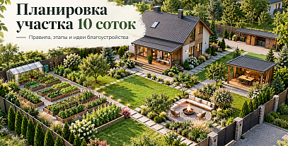 Планировка участка 10 соток: правила, этапы и идеи благоустройства