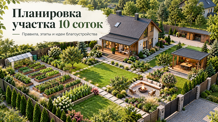 Планировка участка 10 соток: правила, этапы и идеи благоустройства